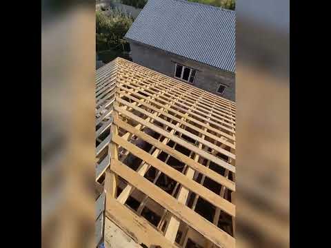 Шиферная крыша с нуля за 1 мин.