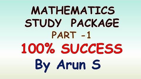 SSLC MATHS PASSING PACKAGE  PART-1