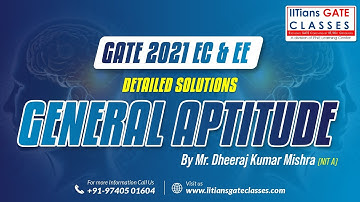 General Aptitude Part Question Paper Solution | GATE 2021 EC, EE | GATE EC, EE & IN Online Lectures
