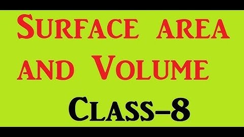 Surface area and volume chapter of  class 8 maths