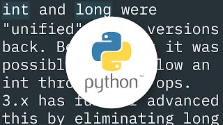 How does Python manage int and long