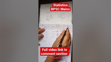 Statistics Bpsc Mains#bpscmains #bpsc67thmains #bpscpreviousyearquestion #bpsc