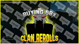 Buying 50x Clan Rerolls + New Update and Codes | Tatakai V.2