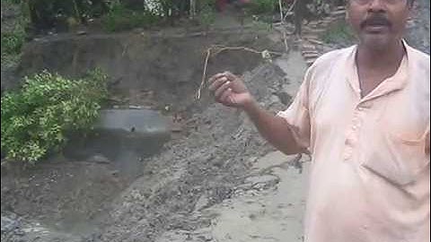 Dillip Shi, a land owner saying,how despite his plea Simplex Infrastructure caused damage