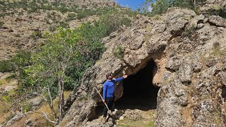 Building DIY shelter in a Cave | muddy stone  home