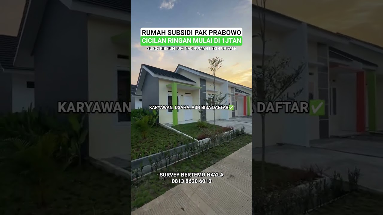 RUMAH SUBSIDI INI MODAL 500RB AJA LOKASI DEKAT CIBUBUR - CIKARANG YG MAU BOLEH DAFTAR 