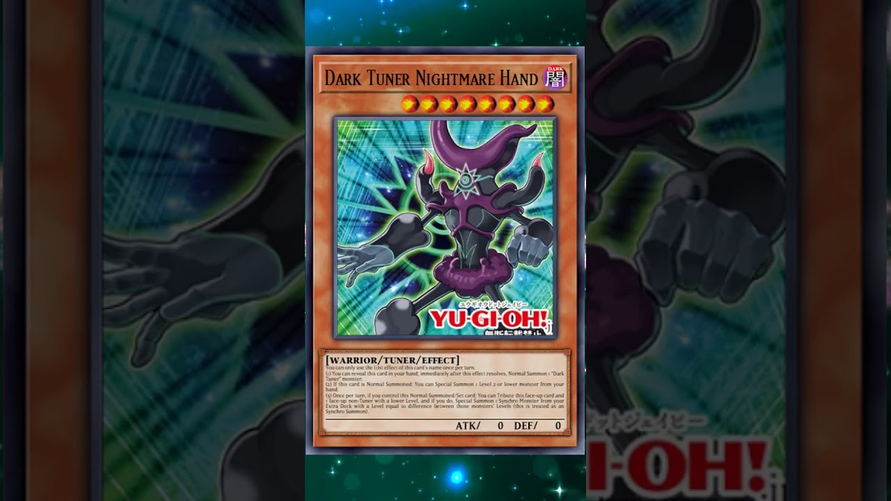 Dark Tuner Nightmare Hand #yugioh #yugiohtcg #yugiohcards - YouTube