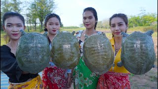 Turtle soup with ribs pork cook and eat recipe  Amazing video