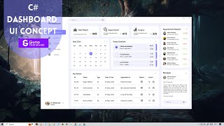 UI Design Doctor Application Dashboard  - Winform C# Guna Framework
