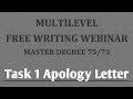 Writing Webinar | Apology Letter #exam #course #lesson #english #multilevel #cefr #imtihon #january