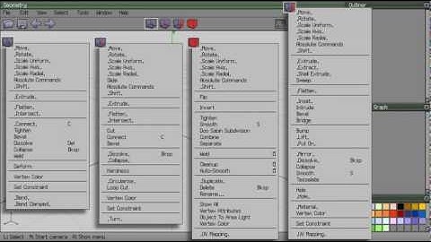 Wings3D 1.3.0.1 - Context menus