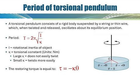 9.8: Torsional pendulum