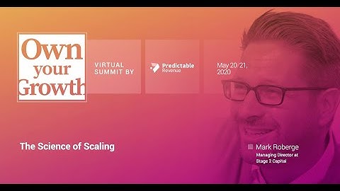 The Science of Re-establishing Growth. When, Where, and How? - Mark Roberge