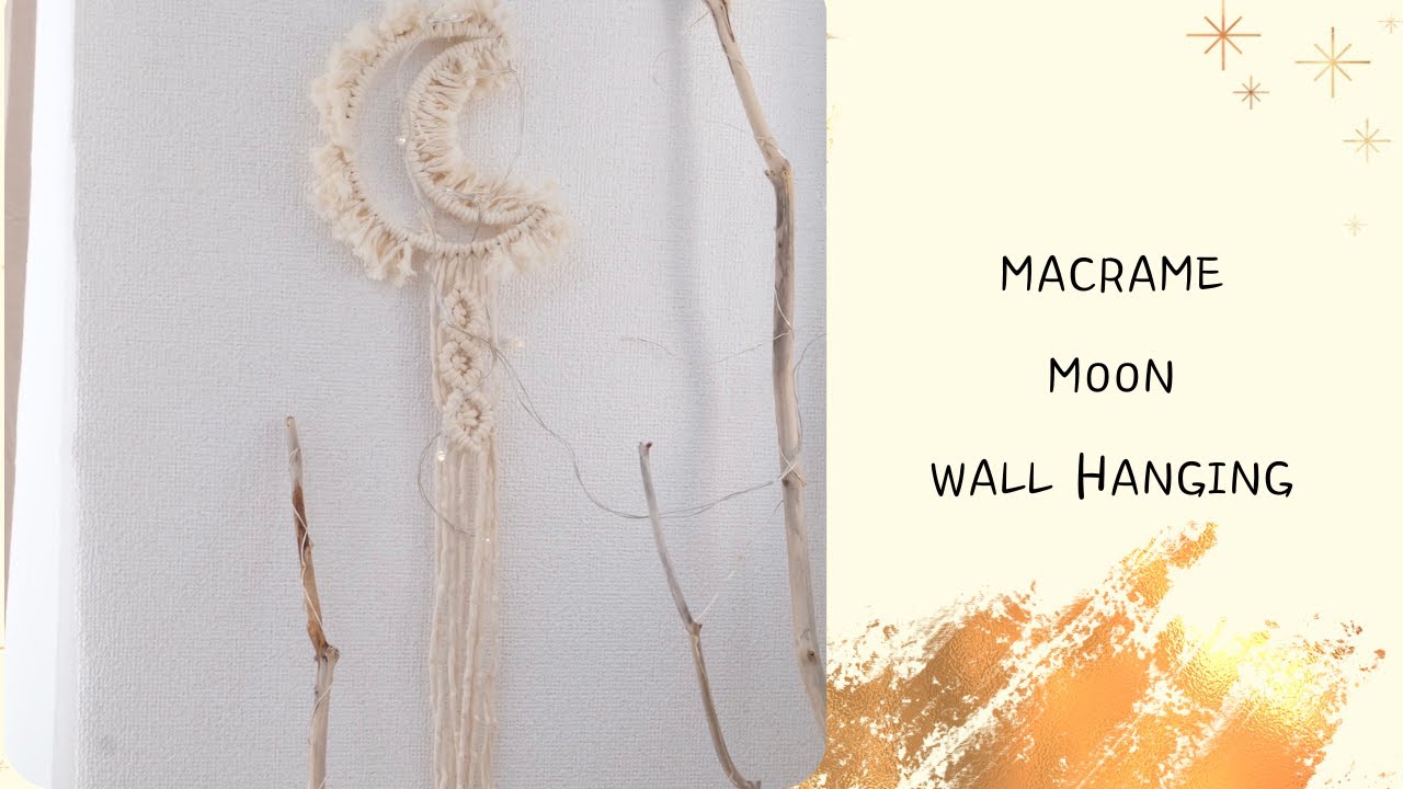 マクラメムーンタペストリー/Macrame Moon Wall Hanging - YouTube