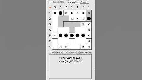 Grey is Odd - Today grids. Solution level 3 7X7 dated 03-24-2024