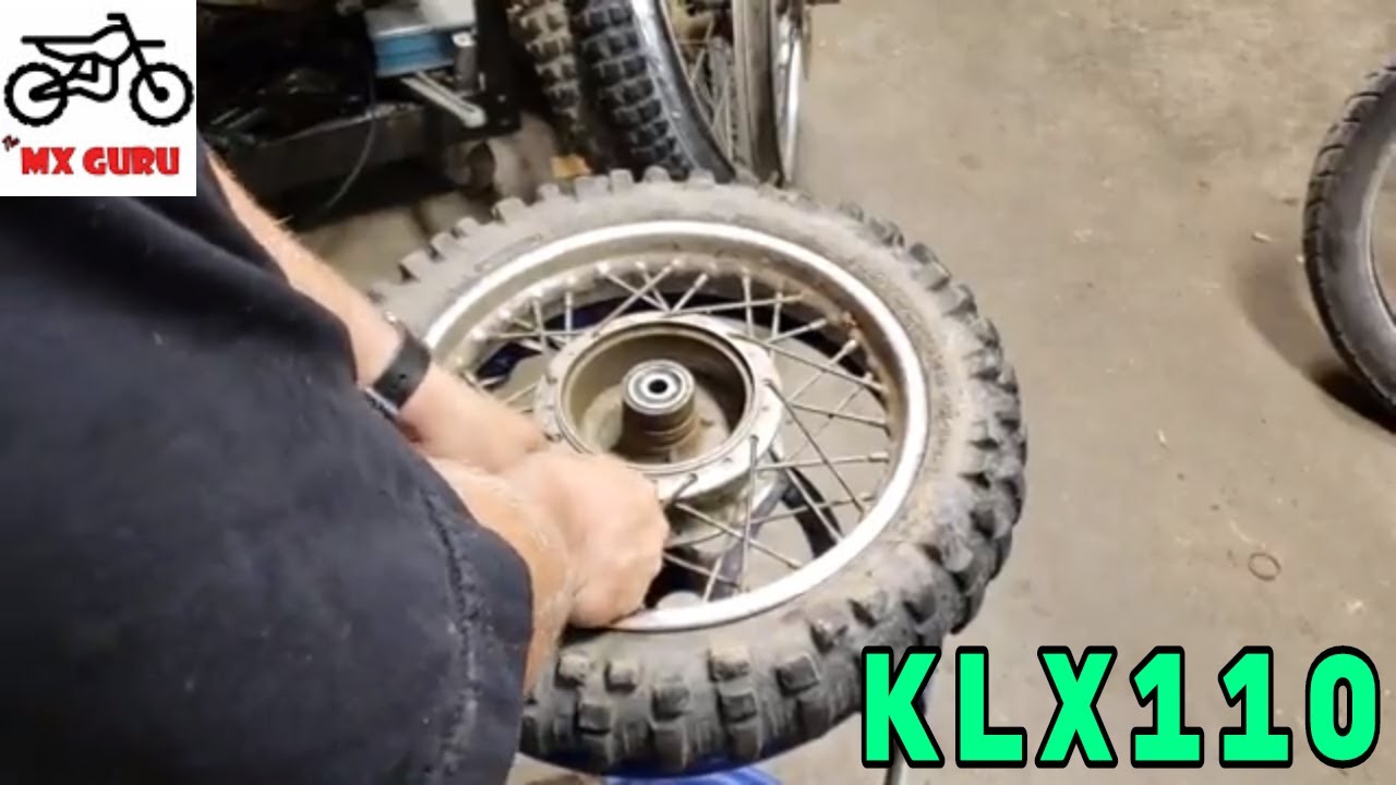 Changing a KLX110 12 inch rear tire! YouTube