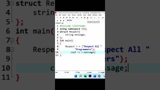 C++ Struct Tutorial in 30 Seconds | Respect All Programmers 💻🔥