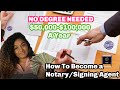 HOW TO BECOME A NOTARY SIGNING AGENT: HOW MUCH I MAKE: HOW TO MAKE MONEY W/NO DEGREE: