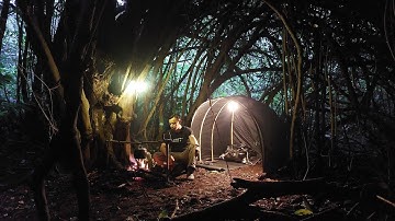 3 DAGEN solo survival in het bos. Vangen en koken, vissen, kamperen en bushcraft.