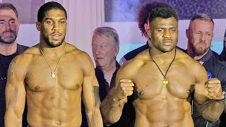 Anthony Joshua vs Francis Ngannou • FULL WEIGH IN & FACE OFF VIDEO | DAZN Boxing