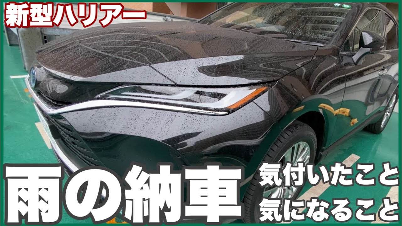 ハリアー 雨の納車 ガラス撥水は フロアマットは 気になるポイントをチェック Youtube