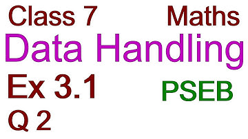 Q2 | Ex 3.1 | Class 7 | Chapter 3 | Data Handling | PSEB | Maths