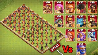 X50 Super Troops Vs All Leval Inferno Tower | Fearless Man Coc #clsh #gaming #video #clashofclans