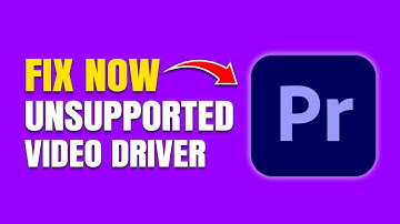 Adobe Premiere Pro Error Unsupported Video Driver (How To Fix This Driver Issue)