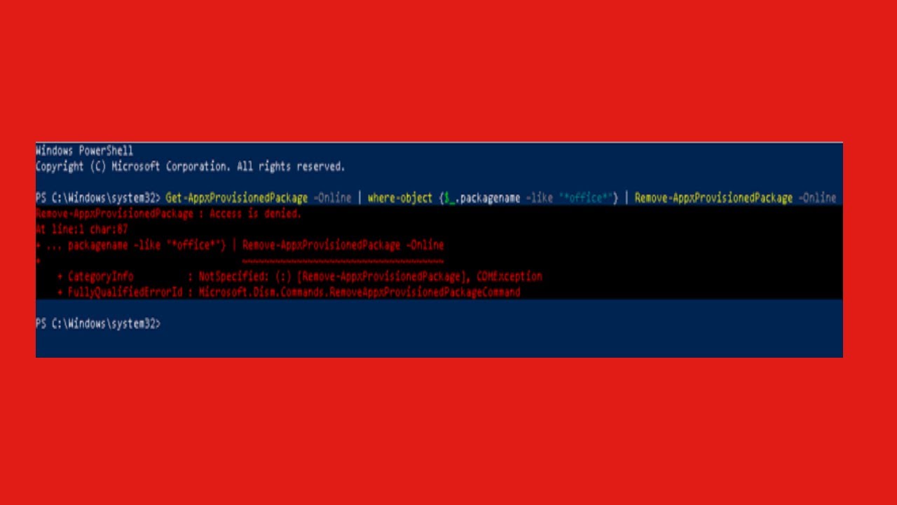PowerShell Get-Appxpackage Access Denied, Not Recognized or Not Working FIX - YouTube Powershell Get-Appxpackage Access Denied, Not Recognized Or Not Working Fix - Youtube