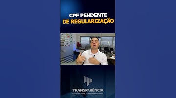 CPF PENDENTE DE REGULARIZAÇÃO - COMO RESOLVER? #shorts