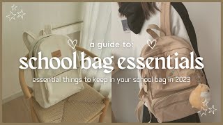 things to keep in your school bag | bag essentials ♡