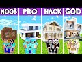LOVELY EXPENSIVE HOUSE BUILD CHALLENGE - NOOB vs PRO vs HAKCER vs GOD / RICH HOUSE