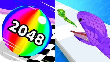 Ball Run 2049 Lv 192-205 Vs Snake Run Race - All Levels Gamplay Android,ios p209