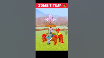How to build Zombie Trap 🧟 in Minecraft | #minecraft #minecraftshorts #shorts