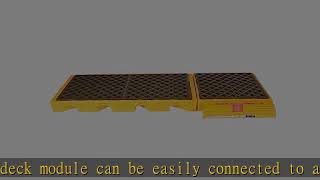 UltraTech 2360 Ultra Inline Spill Deck with 3-Drum, 4,500 lbs Load Capacity, 5 Year Warranty, Yellow