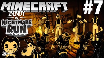 Bendy in Nightmare Run in Minecraft Part 7 - Map Showcase