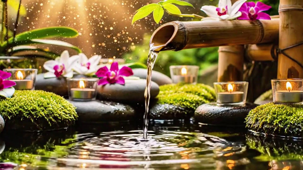 Relaxing Spa Music - Beautiful Peaceful, Calm Music, Meditation, Nature Sounds, Bamboo Water Sounds