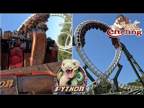 Python Rollercoaster at Efteling, 🐍Full onride POV 🎢