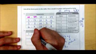 7-1: Factor Pairs and Divisibility Rules