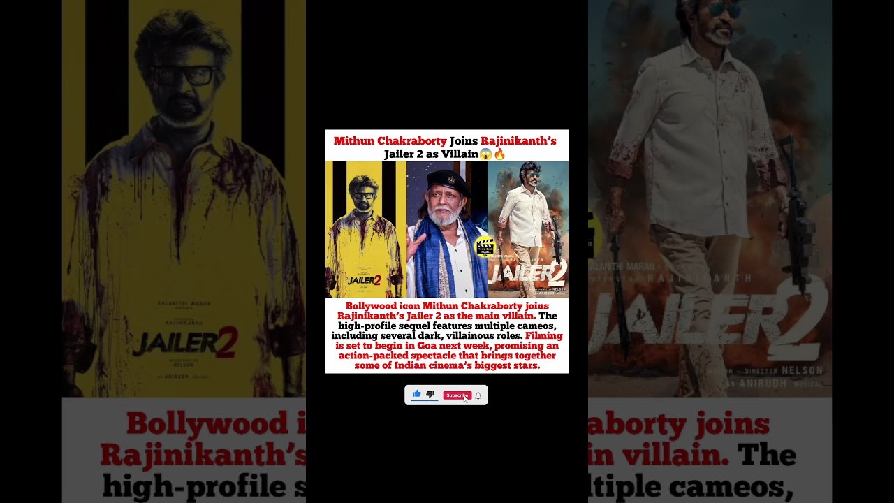 Mithun Chakraborty Joins Rajinikanth’s Jailer 2 as Villain🔥😱 