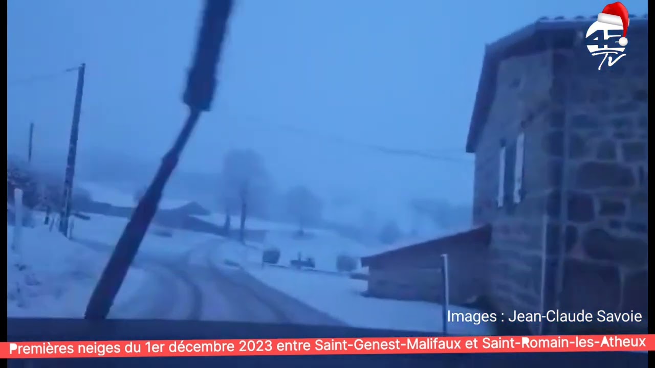 ⁣Première neige, le 1er décembre, entre Saint-Genest-Malifaux et Saint-Romain-les-Atheux