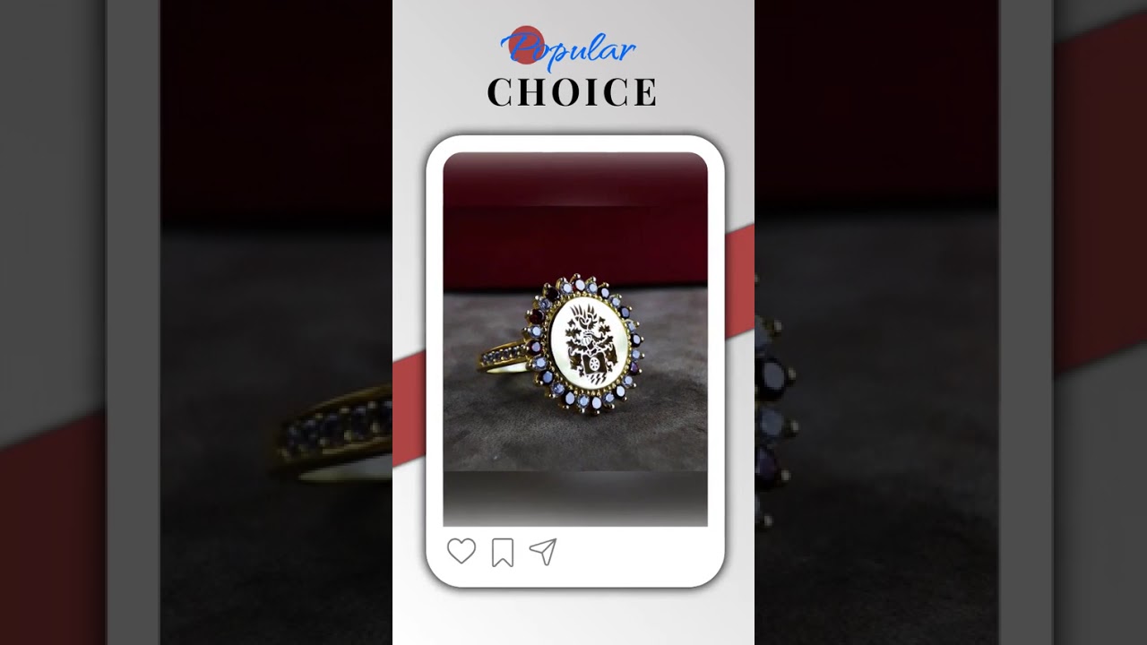 Custom Family Crest Signet Ring: Personalized Gold or Silver Jewelry