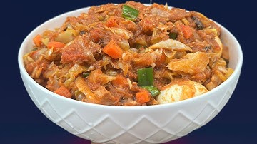 How to prepare the authentic Ghana cabbage stew recipe/easiest way to prepare cabbage stew ghana.