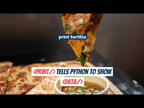 Cooking Py: Episode 2: Coding a delicious Cheesy Quesadilla #codingisfun #cookingathome #python