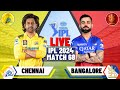 Live csk vs rcb ipl 2024  match 68  live scores  commentary  chennai vs bangalore  ipl live