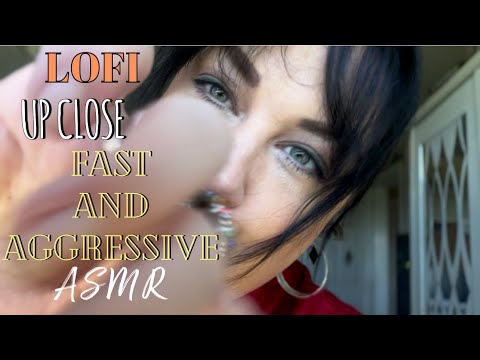 LOFI ASMR // Fast & Aggressive • Up Close • Hand Movements • Tapping • Gum Chewing