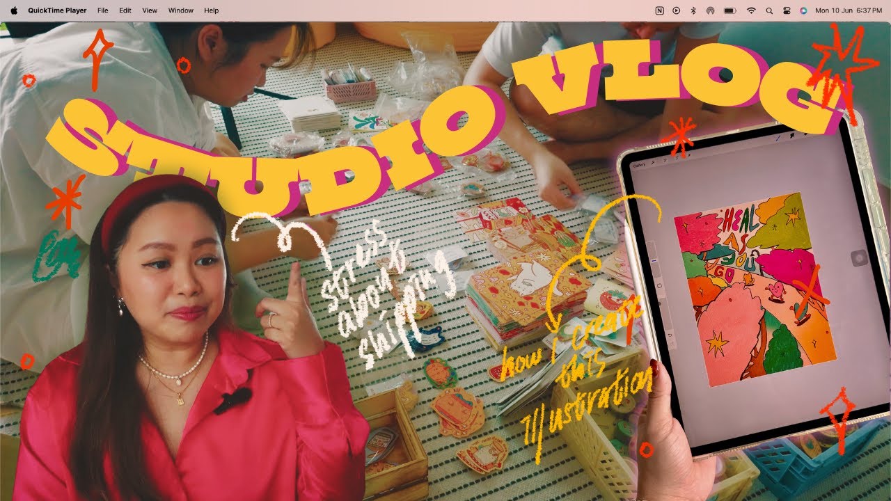 STUDIO VLOG How I prepare for the shop reopening + my illustration ...