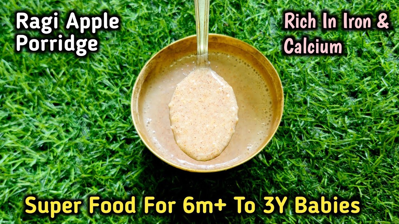 Super Nutritious Food For 7M To 3Y Babies . Apple Oats Ragi Porridge.Rich In Iron, Calcium 