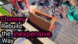 How To Rebuild  a Damaged Chimney The  Inexpensive way DIY