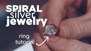 How I make spiral silver ring - Studio vlog tutorial